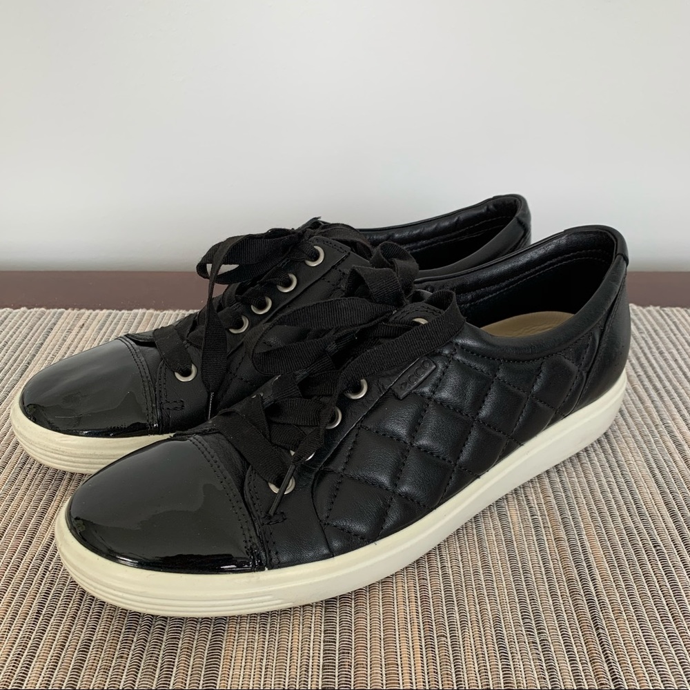 Ecco Black Quilted Sneaker